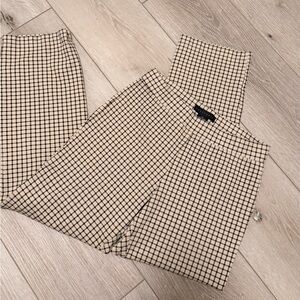 Sanctuary Beige and Black Checkered Pants